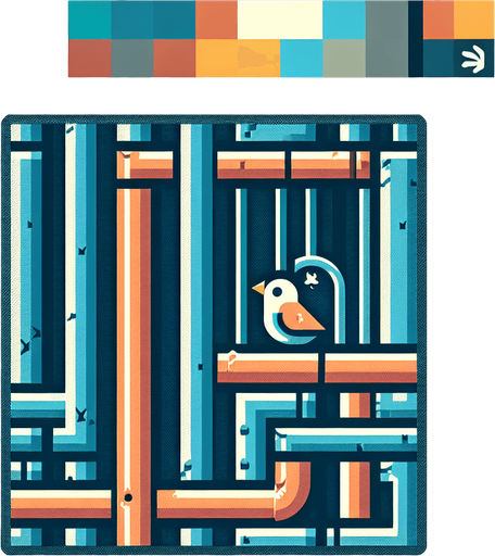 Flappy Bird Game Single Design Pipe.
Single Game Texture. In-Game asset. 2d. Blank background. High contrast. No shadows.
