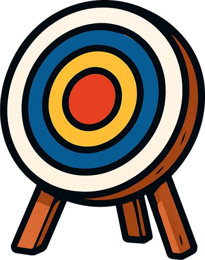 hedef tahtası.
In-Game asset.  2d.  High contrast.  No shadows