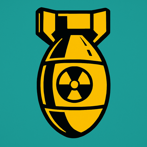 Atom bomb.
In-Game asset.  2d.  High contrast.  No shadows