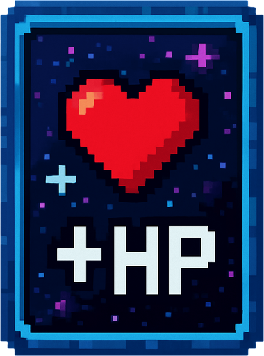 Карта усиления дающие + хп пиксельная космическая.
In-Game asset.  2d.  High contrast.  No shadows