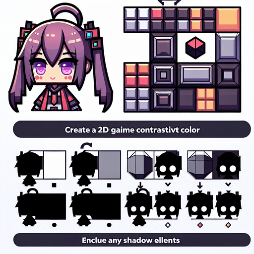 cubetto anime.
Single Game Texture. In-Game asset. 2d. Blank background. High contrast. No shadows.
