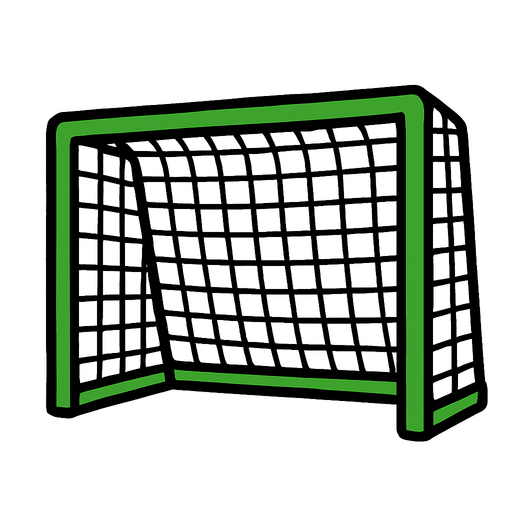 Futbol kalesi.
In-Game asset.  2d.  High contrast.  No shadows