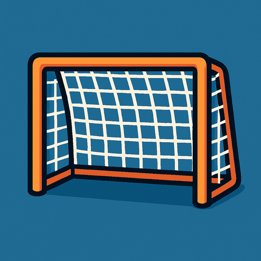 goal post with net.
In-Game asset.  2d.  High contrast.  No shadows