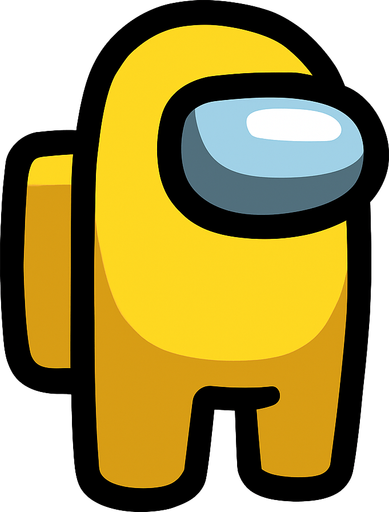yellow amoung us.
In-Game asset.  2d.  High contrast.  No shadows