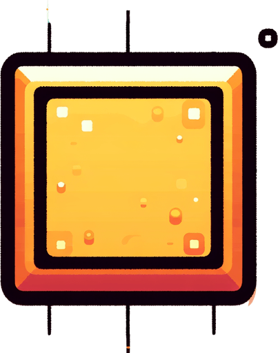 cartone animato quadrato.
Single Game Texture. In-Game asset. 2d. Blank background. High contrast. No shadows.