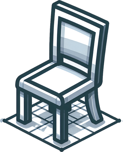 Chair.
Single Game Texture.  In-Game asset.  2d.  Blank background.  High contrast.  No shadows