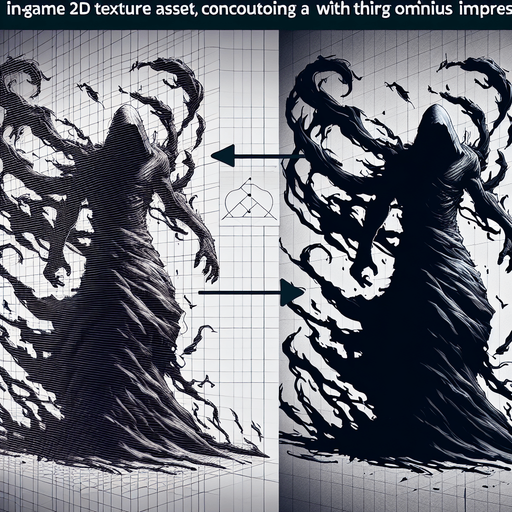 A figure fully merged with swirling, dynamic shadows, looking menacing..
Single Game Texture.  In-Game asset.  2d.  Blank background.  High contrast.  No shadows