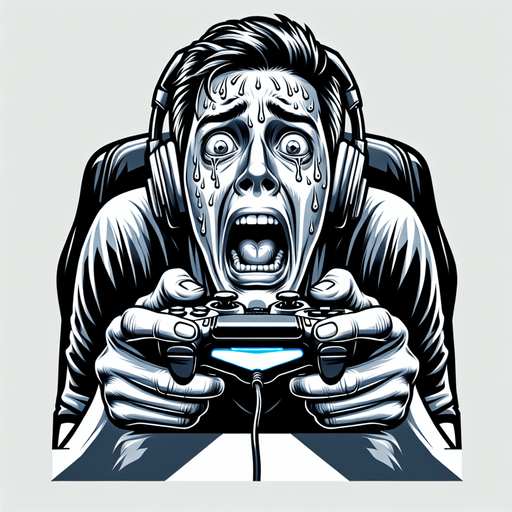 Player that is scared.
Single Game Texture. In-Game asset. 2d. Blank background. High contrast. No shadows.