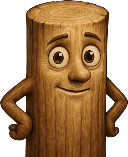 La imagen es una ilustración digital de un personaje animado que parece ser un trozo de madera o un objeto de madera con características humanoides y una expresión amigable pero algo peculiar.

Aquí una descripción detallada:

Cuerpo Principal (Tronco): El cuerpo principal del personaje es un cilindro de madera de color marrón claro, con una textura que sugiere vetas de madera. La parte superior es redondeada, formando la "cabeza".

Ultra Realista

Rostro: La "cabeza" tiene un rostro con rasgos humanos:

Ojos: Dos ojos grandes y redondos, con iris marrones y pupilas negras que miran ligeramente hacia el lado izquierdo del personaje. Tienen un brillo que les da un aspecto vívido.

Cejas: Cejas finas y elevadas, que contribuyen a la expresión de sorpresa o curiosidad.

Nariz: Una nariz pequeña y estilizada que sobre.
In-Game asset.  2d.  High contrast.  No shadows. Ultra Realista. Ultra Realista