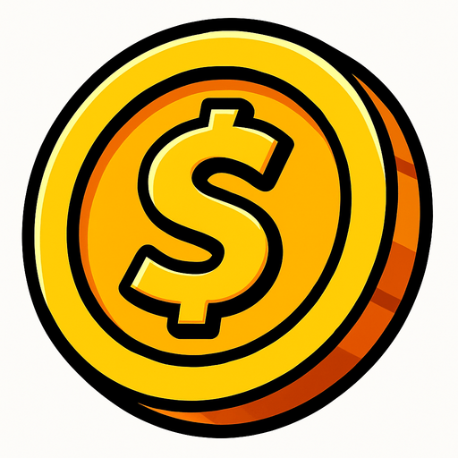 Coin.
In-Game asset.  2d.  High contrast.  No shadows