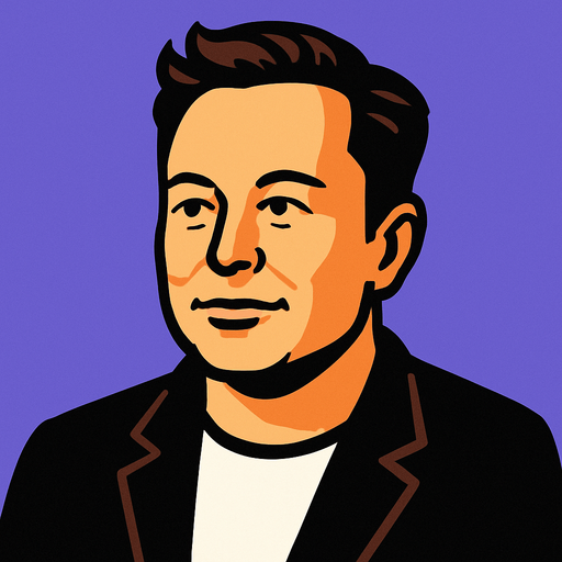 Elon Musk.
In-Game asset.  2d.  High contrast.  No shadows