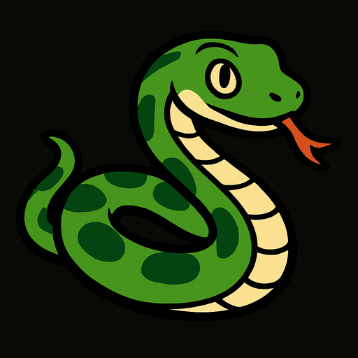 Snake.
In-Game asset.  2d.  High contrast.  No shadows