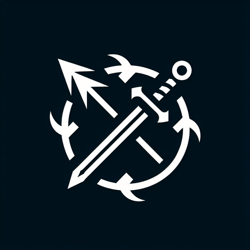 A arrow and sword splitting into a double arrow and double sword signifying a extra shot/sword..
Single Game Texture.  In-Game asset.  2d.  Blank background.  High contrast.  No shadows