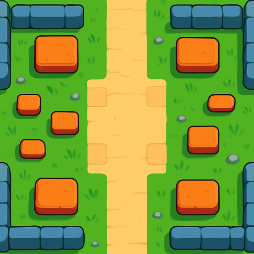 Clash royale deki gibi bir arka plan fakat su olmasın.
In-Game asset.  2d.  High contrast.  No shadows