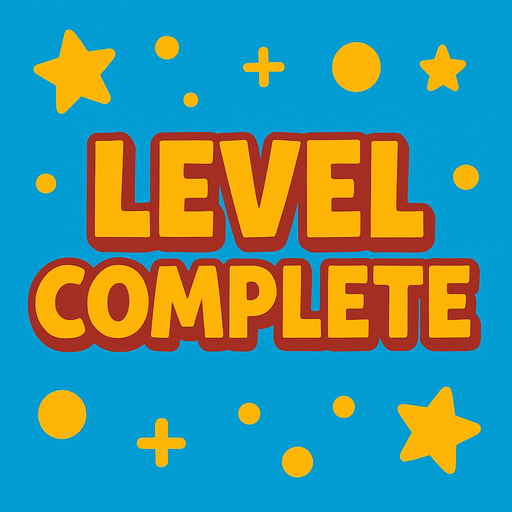 level complete background.
In-Game asset.  2d.  High contrast.  No shadows