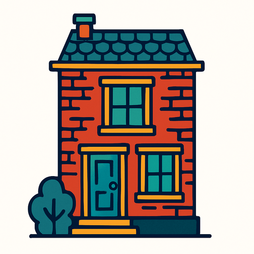 town house.
In-Game asset.  2d.  High contrast.  No shadows