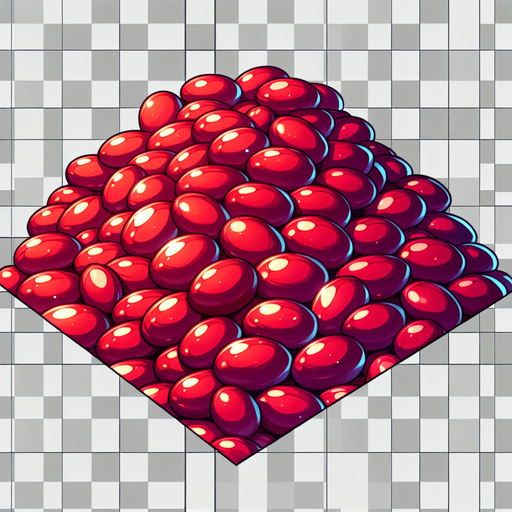 red bean, shiny anime, pile no cup

Single Game Texture. In-Game asset. 2d. Blank background. High contrast. No shadows.