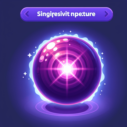Purple laser ball. Bubble shooter game. Powerup ball.
Single Game Texture. In-Game asset. 2d. Blank background. High contrast. No shadows.