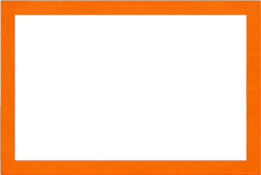 Orange framed rectangle with transparent middle. The rectangle A side is much longer than the B side.
