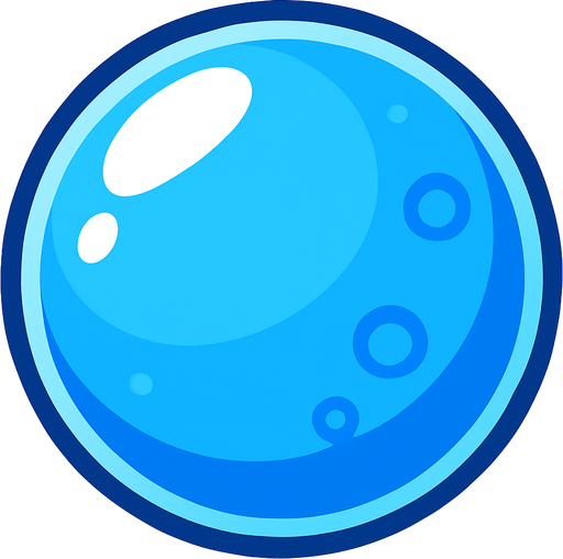 big water buble.
In-Game asset.  2d.  High contrast.  No shadows