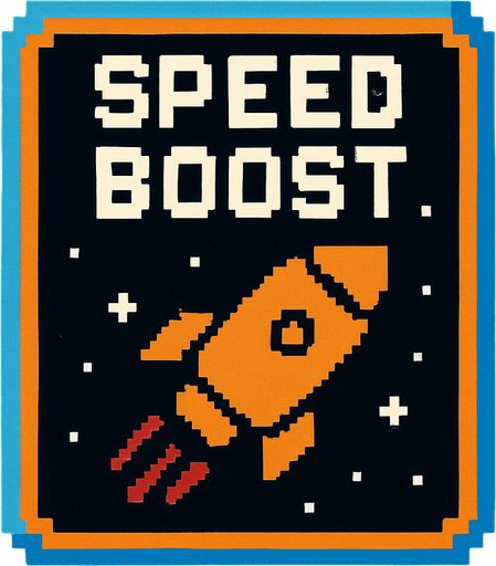 Карта усиления пиксельная усиливает скорость игрока космическая 2д пиксели.
In-Game asset.  2d.  High contrast.  No shadows