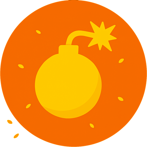 Bu resmin farklı bir versiyonunu yap ama üzerinde sarı bomba iconu olsun