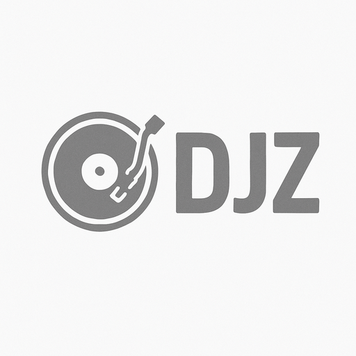 simple grey colored DJZ logo