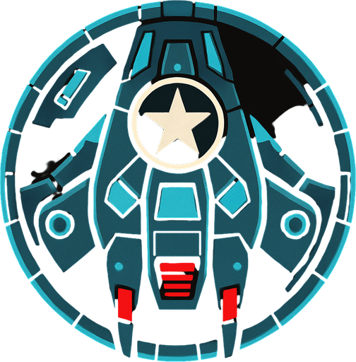 circle shape starship.
In-Game asset.  2d.  High contrast.  No shadows