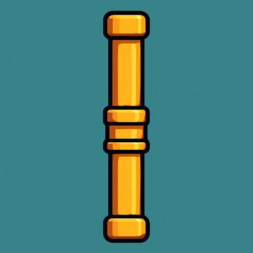 vertical long pipe.
In-Game asset.  2d.  High contrast.  No shadows