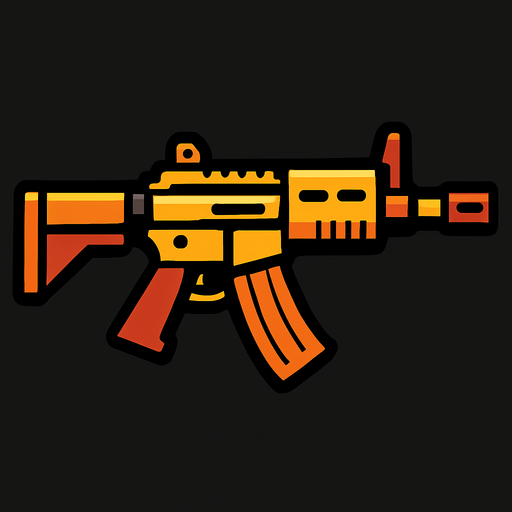 Fusil.
In-Game asset.  2d.  High contrast.  No shadows