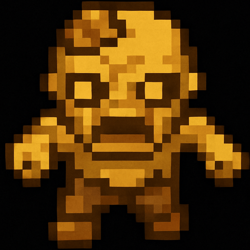 Zombie de oro , pixelart