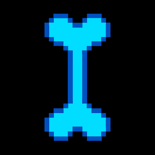 blue bone undertale.
In-Game asset.  2d.  High contrast.  No shadows