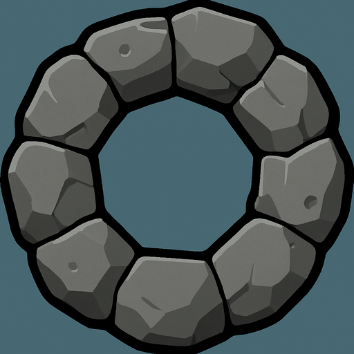 Make a circle of rocks whit a hole in the middle.