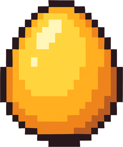 egg,pixelart.
In-Game asset.  2d.  High contrast.  No shadows