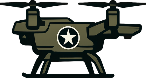 Military quadcopter side view
In-Game asset.  2d.  High contrast.  No shadows