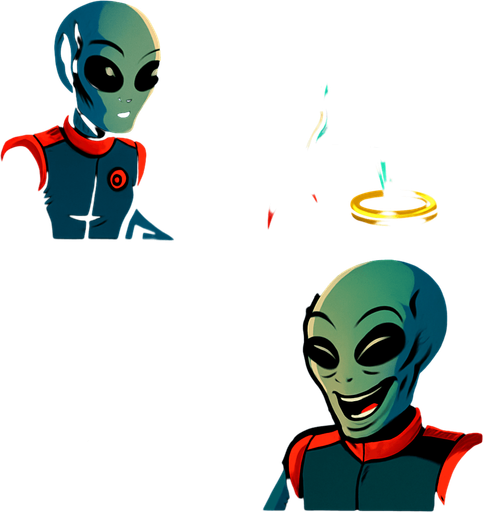 Make alien in 4th panel laugh