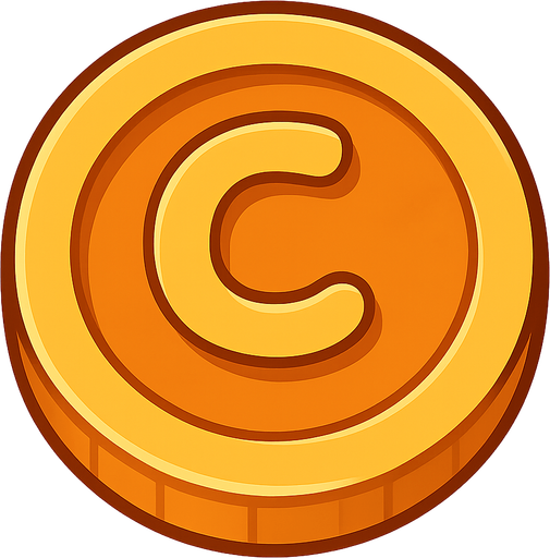 coin. No background. Transparent background. Blank background. No shadows. 2d. In-Game asset. flat