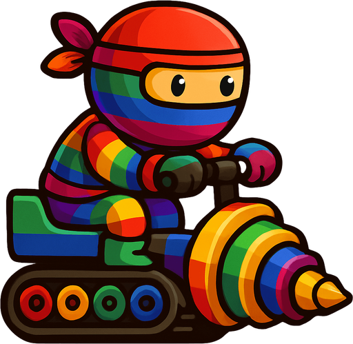 Same ninja character, with pack of all colors