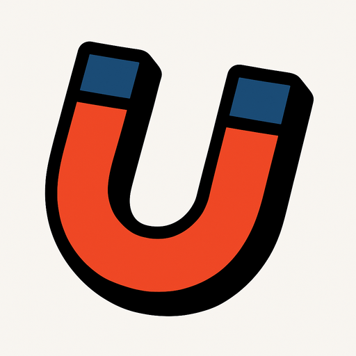 u magnet.
In-Game asset.  2d.  High contrast.  No shadows
