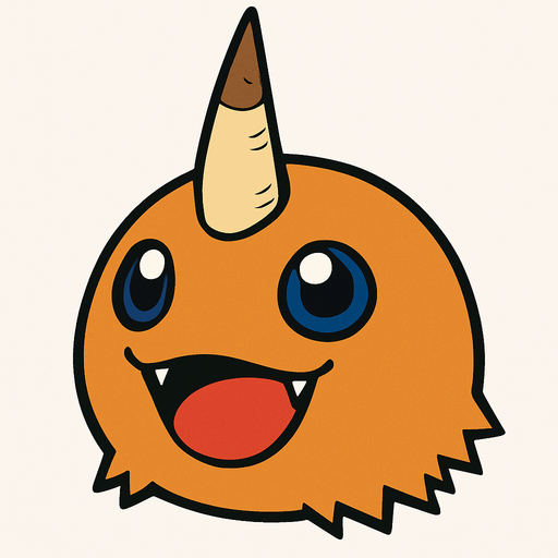 Tsunomon.
In-Game asset.  2d.  High contrast.  No shadows