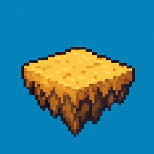 Arena flotante , plano, pixelart.
In-Game asset.  2d.  High contrast.  No shadows