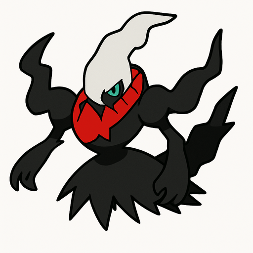 Darkrai.
In-Game asset.  2d.  High contrast.  No shadows