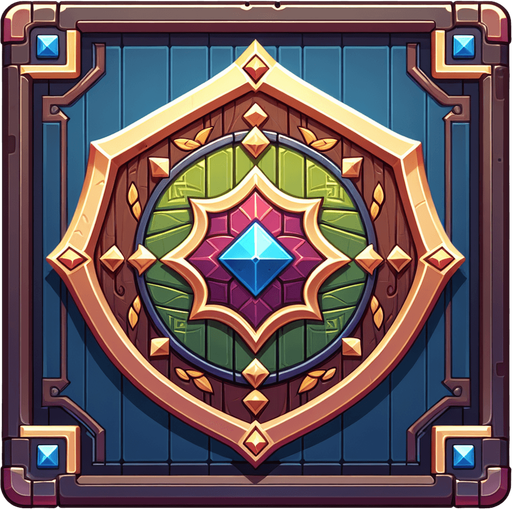 shield.
Single Game Texture.  In-Game asset.  2d.  Blank background.  High contrast.  No shadows