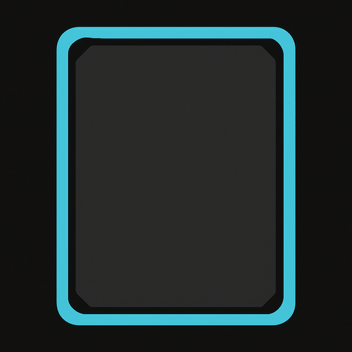 A rectangular, semi-transparent frame..
In-Game asset.  2d.  High contrast.  No shadows