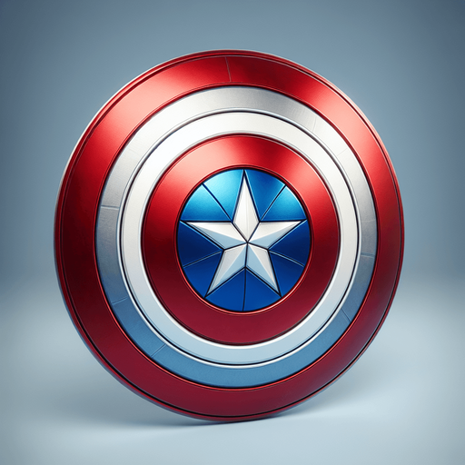 captain america shield.
Single Game Texture.  In-Game asset.  2d.  Blank background.  High contrast.  No shadows