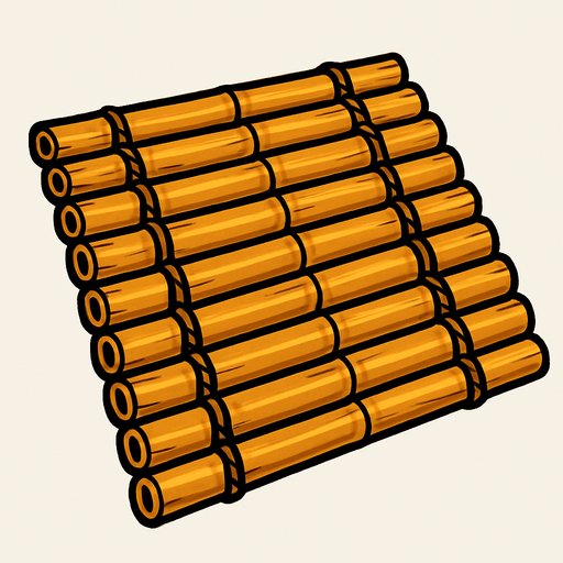 Bambu mat.
In-Game asset.  2d.  High contrast.  No shadows