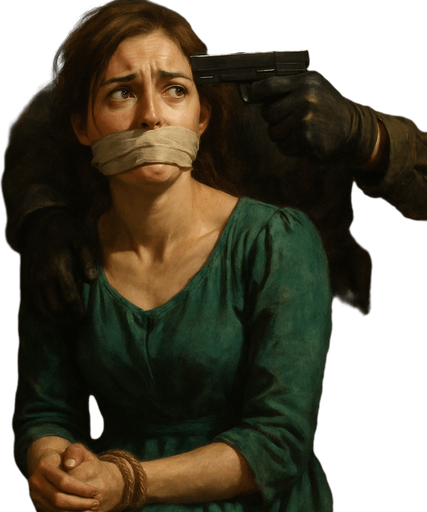 HOSTAGE WİTH GREEN DRESS WOMAN