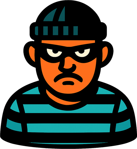 criminal.
In-Game asset.  2d.  High contrast.  No shadows