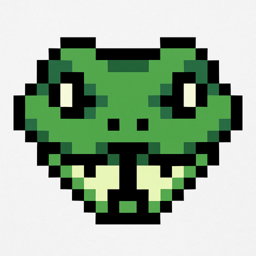 snake head 16x16.
In-Game asset.  2d.  High contrast.  No shadows
