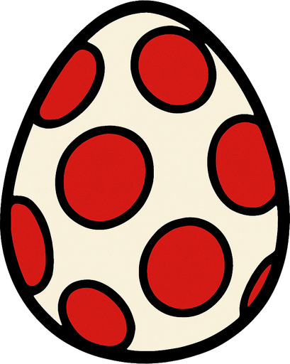 Digi huevo con el patron clasico de Punimon.
In-Game asset.  2d.  High contrast.  No shadows